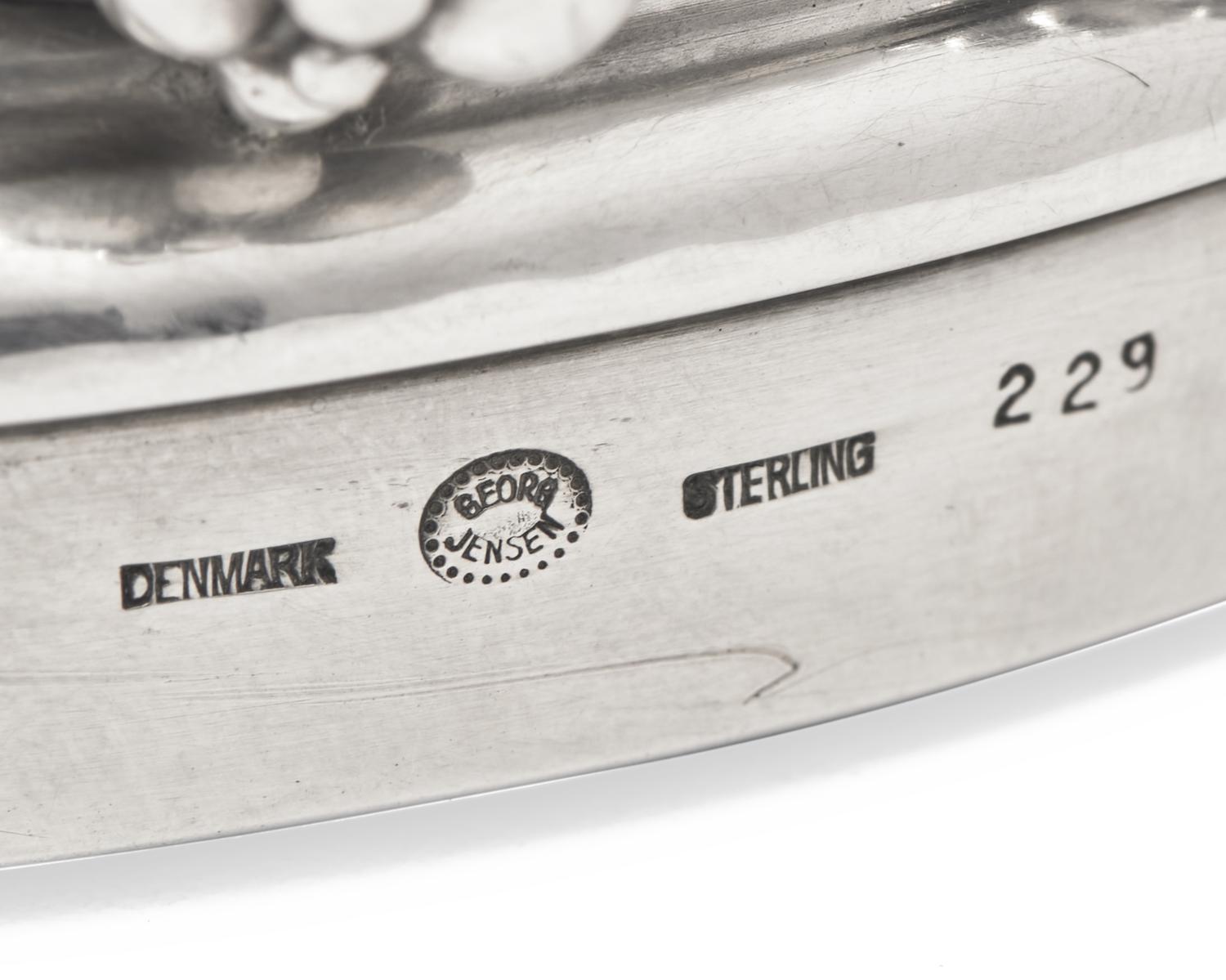 A Georg Jensen Silver Grapevine Pattern Coaster