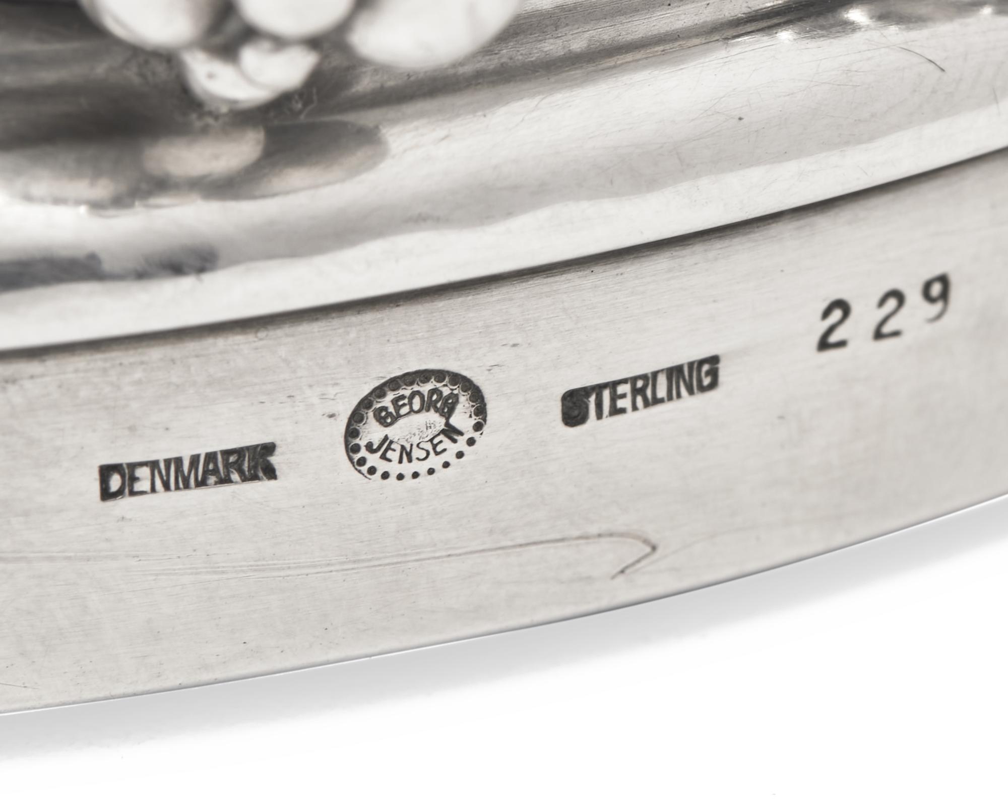 A Georg Jensen Silver Grapevine Pattern Coaster
