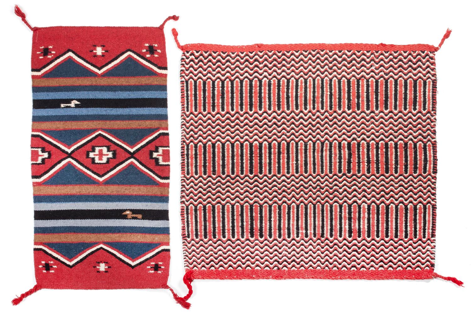 Three Mexican Saddle Blankets Largest 61 x 32 inches