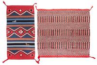 Three Mexican Saddle Blankets Largest 61 x 32 inches