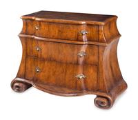 A Therien Studios Burl Walnut Chest of Drawers