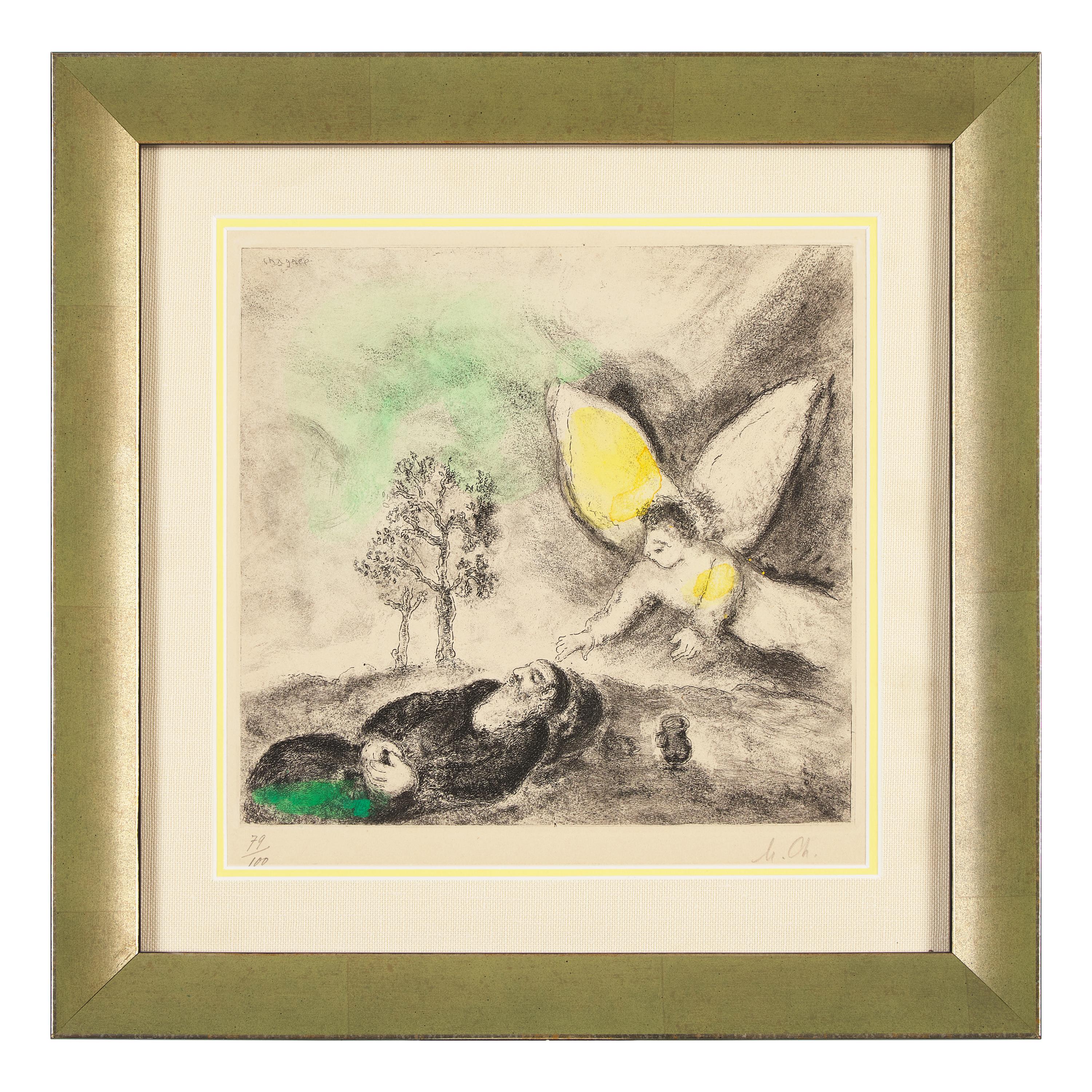 Marc Chagall (Belarusian/French, 1887-1985) — Élie Touché par un Ange (from La Bible ), 1931-1939