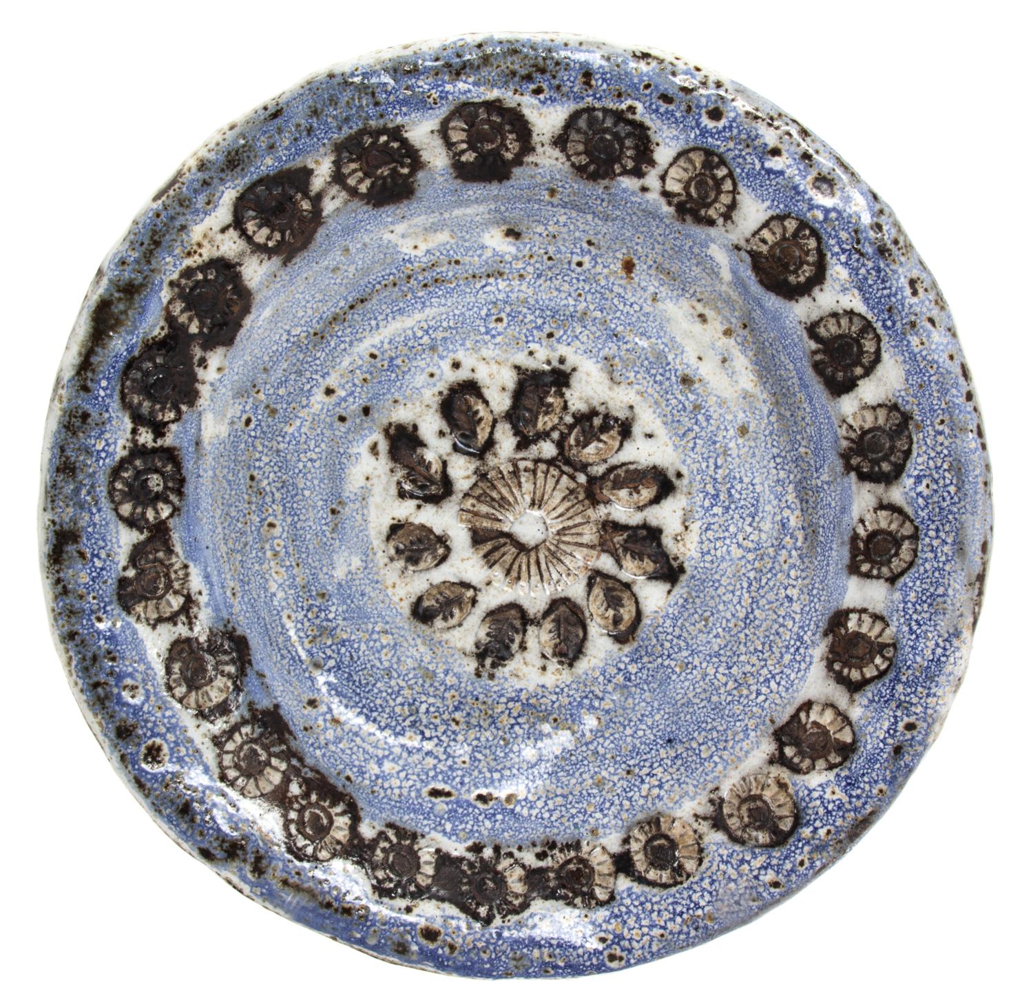 A Vallauris Glazed Earthenware Plate Diameter 12 1/2 inches. — PYOT, MID 20TH CENTURY