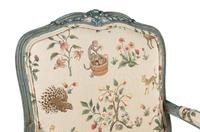 A Pair of Louis XV Style Painted Fauteuils