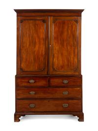 A George III Mahogany Linen Press