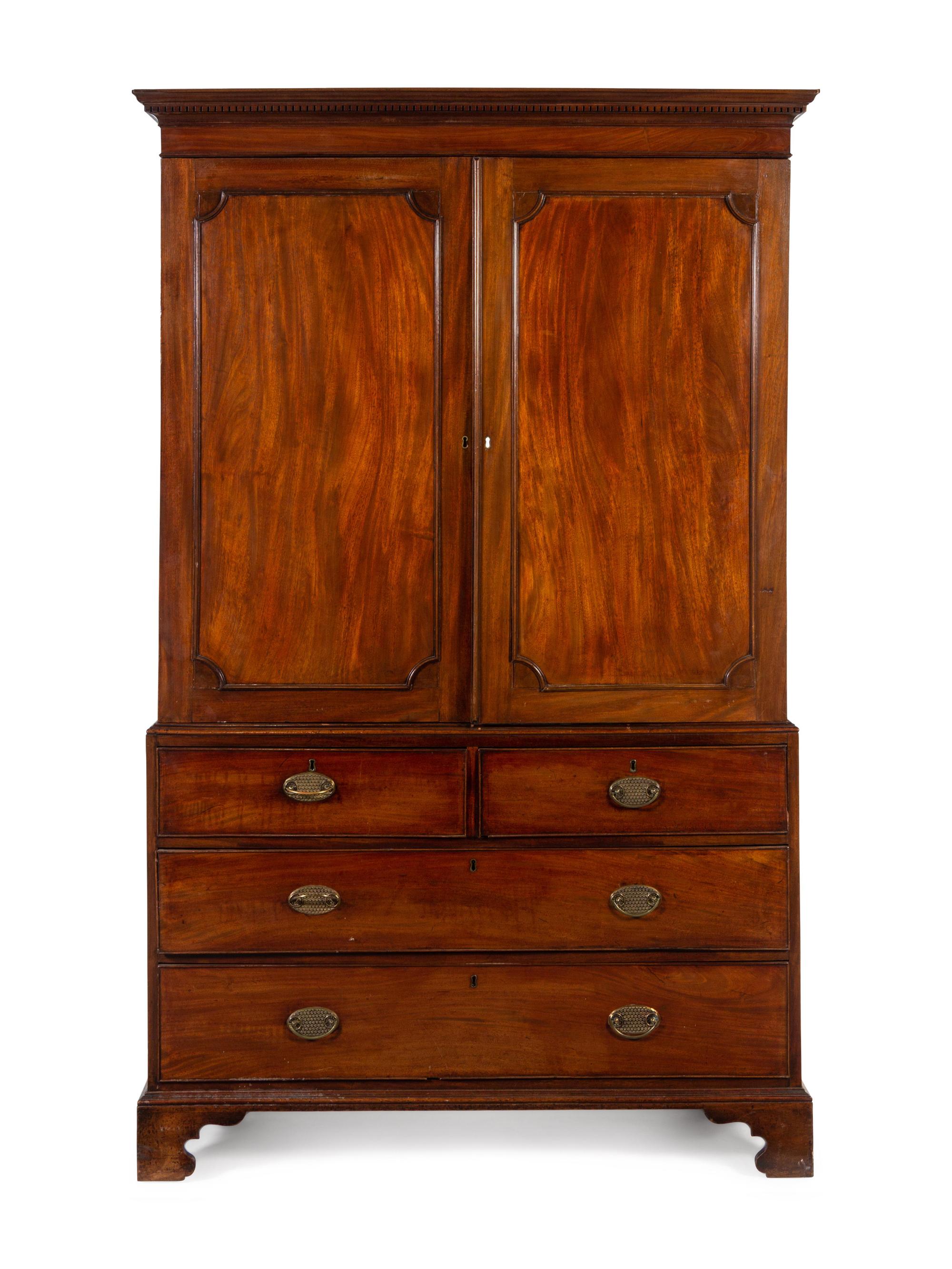 A George III Mahogany Linen Press