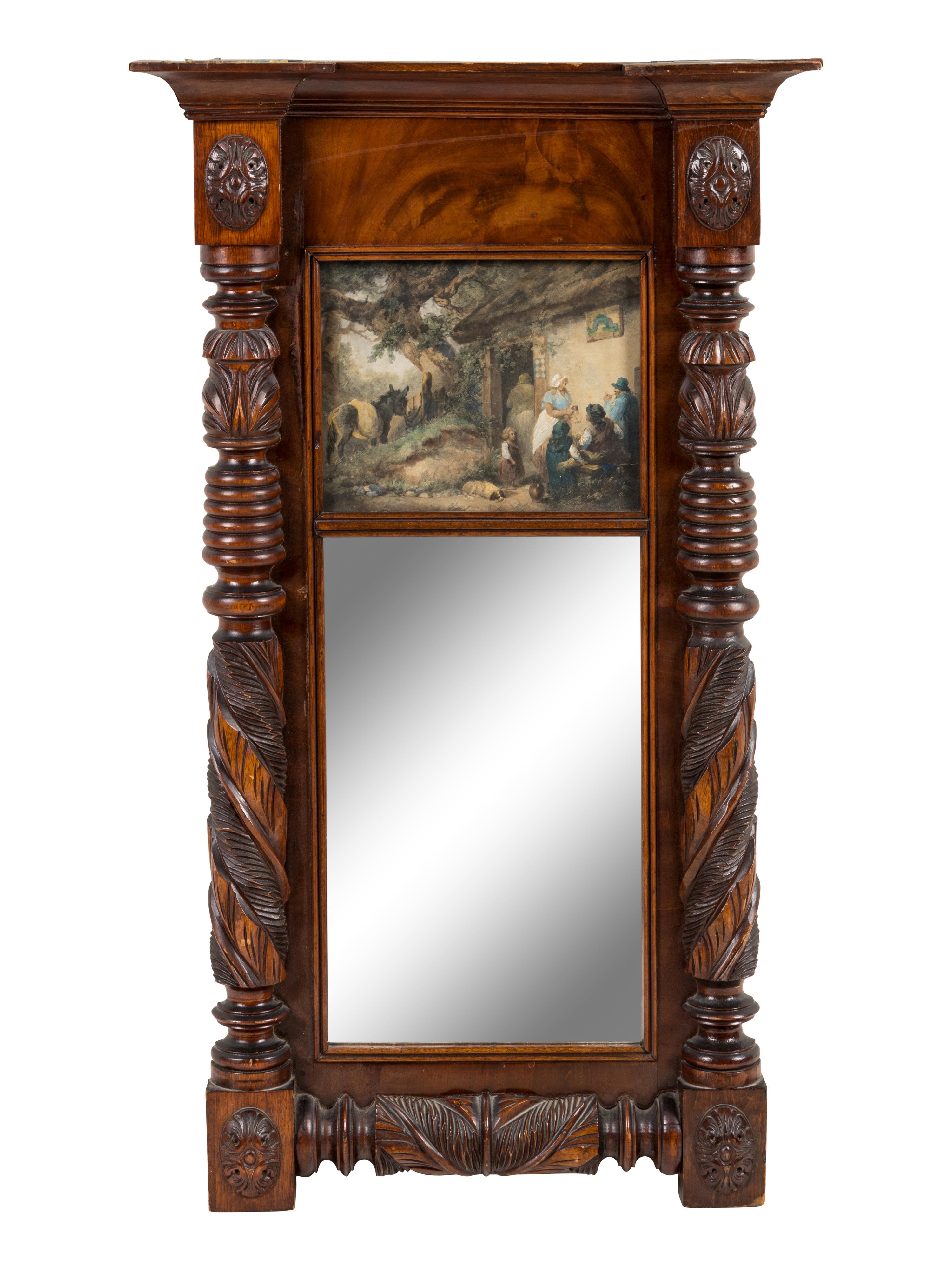 An American Classical Mahogany Mirror