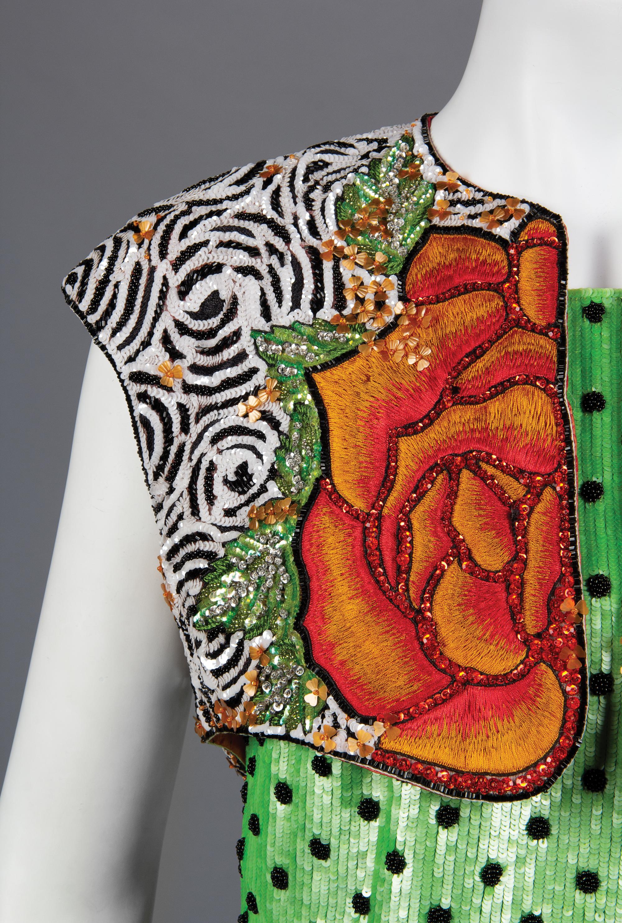 Geoffrey Beene Embroidered Dress with Bolero, c.1988