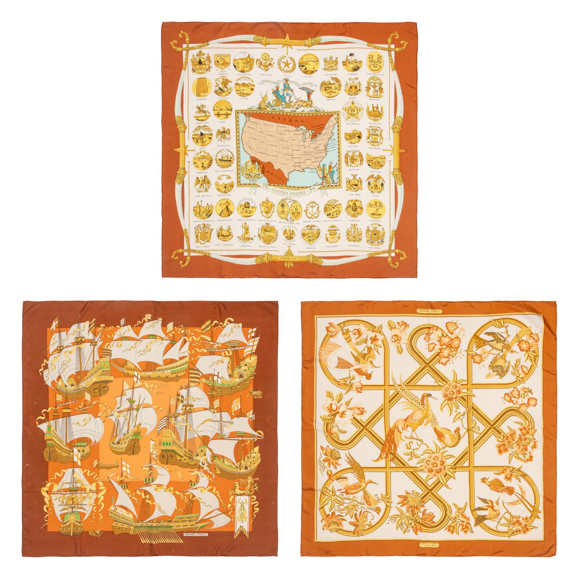 Three Hermès Scarves