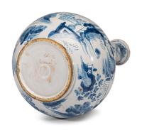 A Dutch Delft Blue and White Glazed Vase