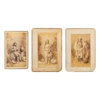 Randall, A. Frank (1854-1916). A group of 3 photographs of Apache Indians.