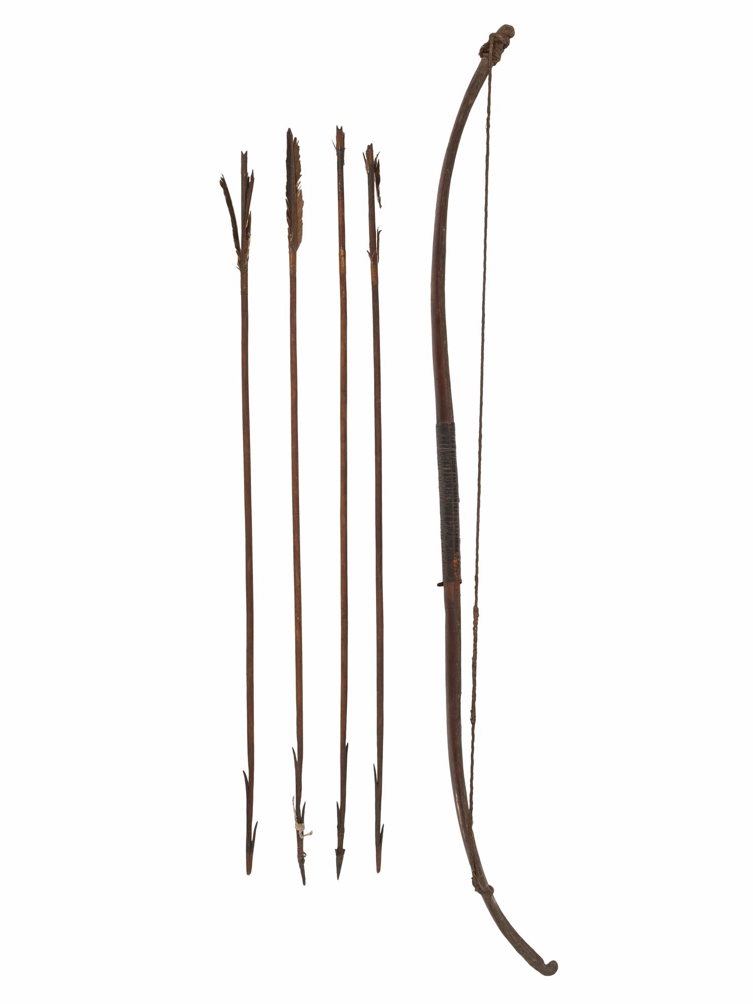 Northern California Sinew-Backed Bow, with Arrows