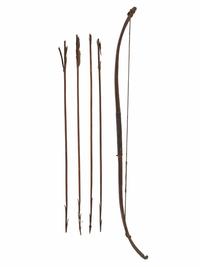 Northern California Sinew-Backed Bow, with Arrows
