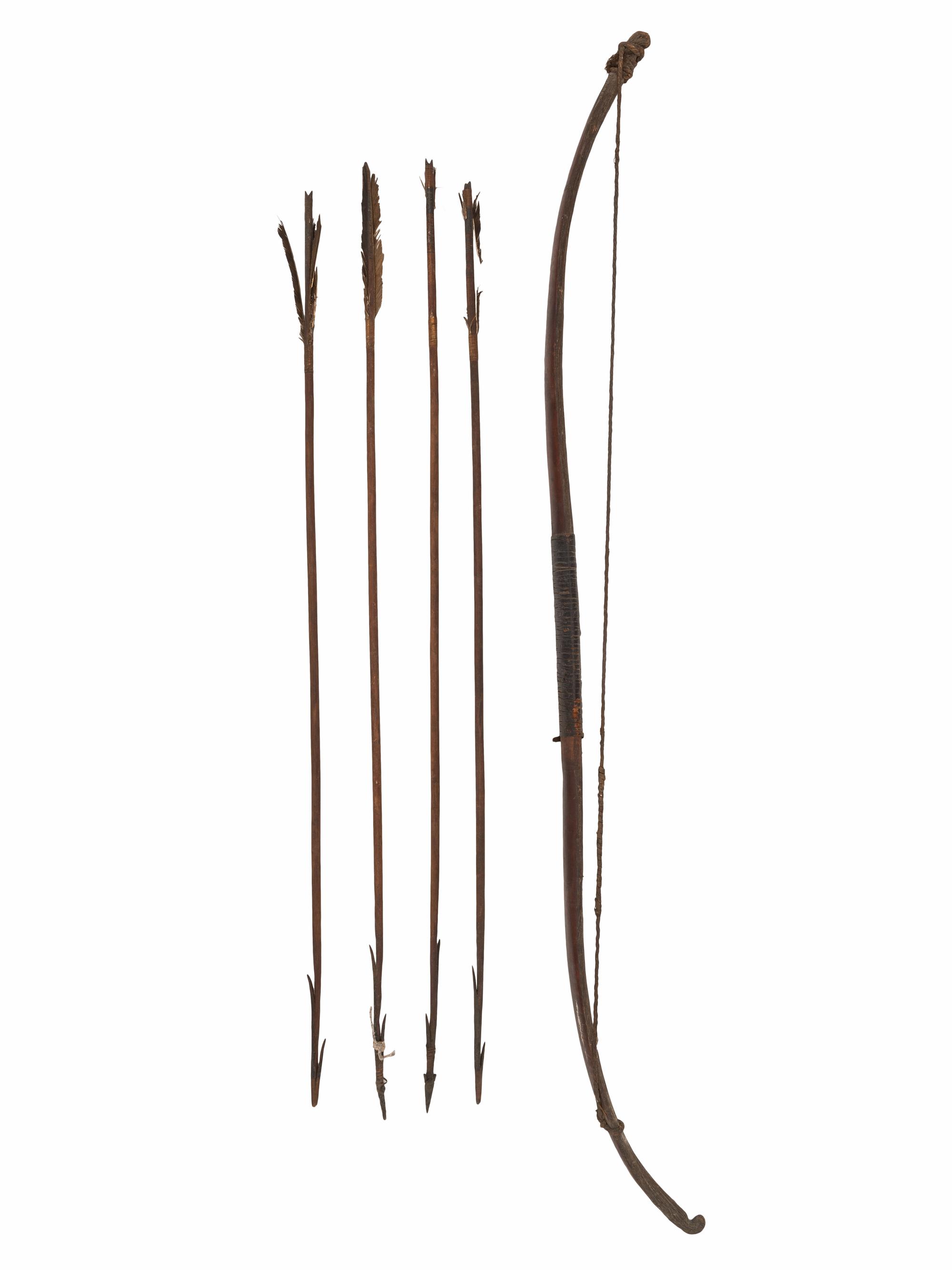 Northern California Sinew-Backed Bow, with Arrows