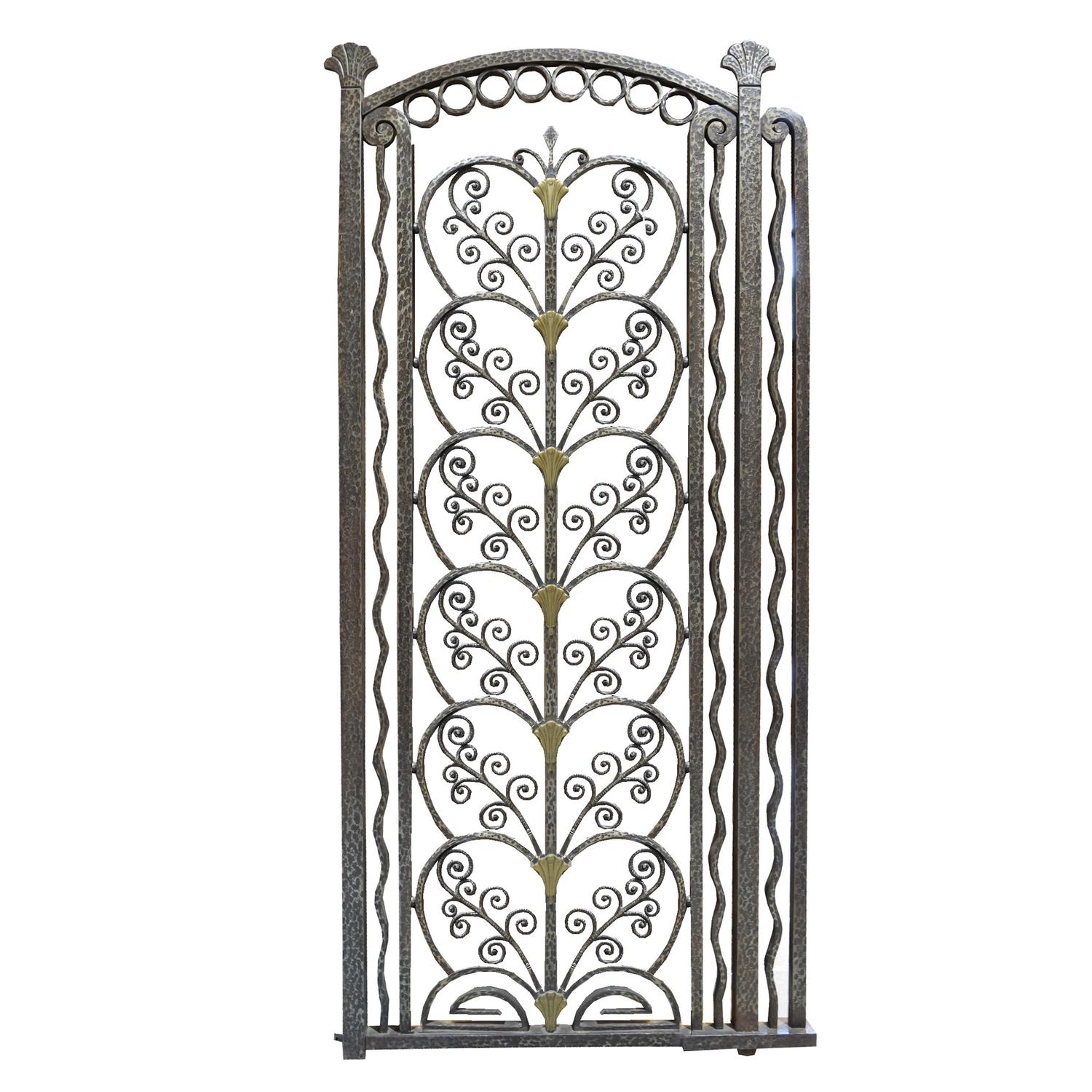 A Fer Forge Room Divider by Paul Kiss 144" W x 1" D x 55.5" H — France, Circa 1920