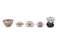 Five Chinese Export Porcelain Cups