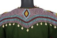 Plateau Girl's Beaded Wool Dress, with Cowrie Shells