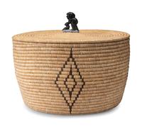 Lidded Storage Basket with Soapstone Finial