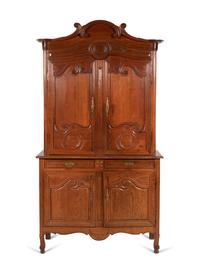A French Provincial Oak Buffet à Deux Corps