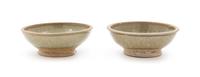 A Pair of Burmese Celadon Glazed Pottery Bowls Diameter 4 3/4 inches. — 20TH CENTURY