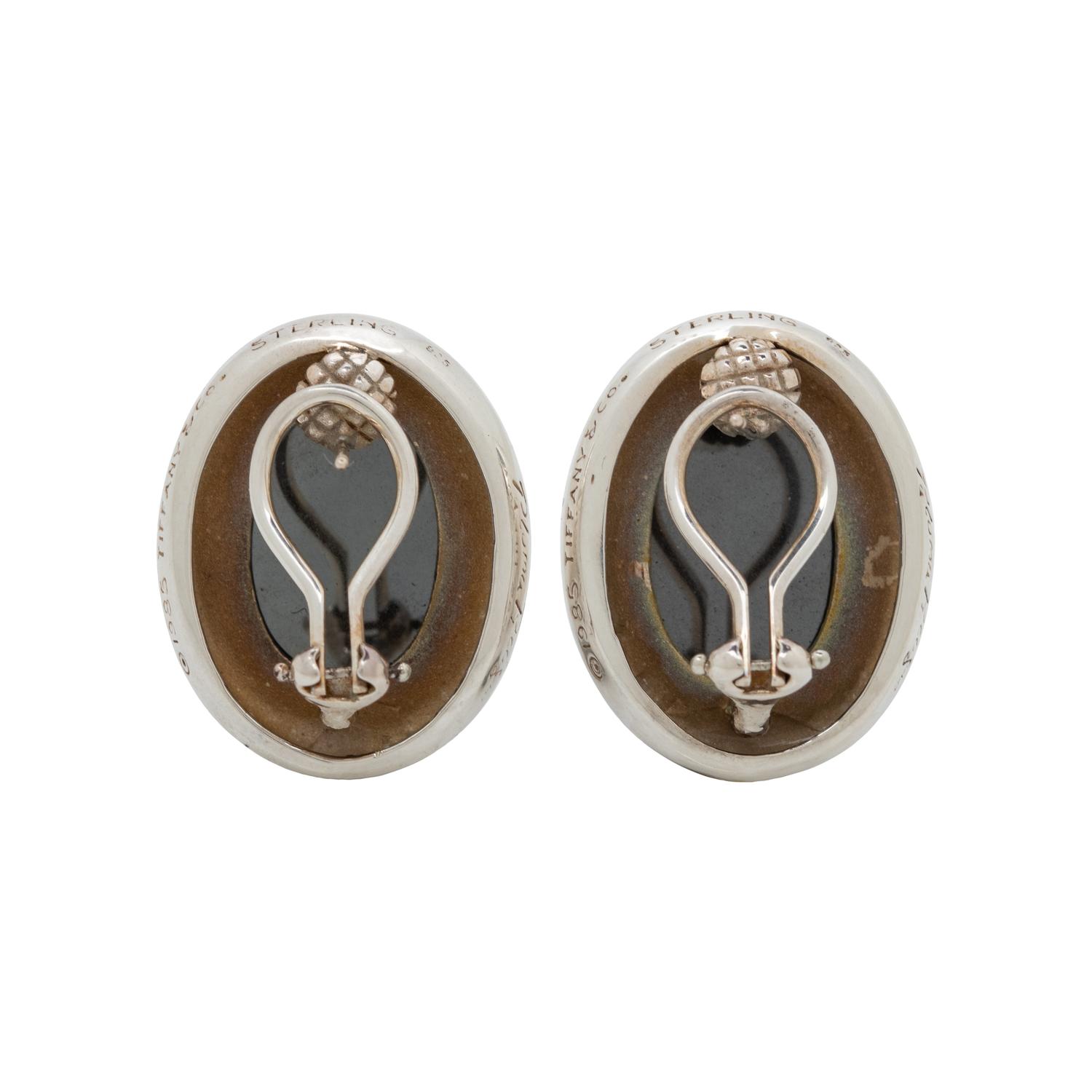 Paloma Picasso, Tiffany & Co., Silver & Hematite Earrings