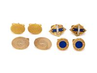 COLLECTION OF YELLOW GOLD CUFFLINKS