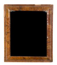 A Continental Burlwood Mirror Height 24 3/4 x width 21 inches. — 19TH CENTURY