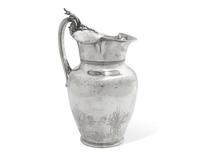 A Neo-Grec Sterling Silver Water Pitcher, Gorham Mfg. Co., Providence, RI, Retailed by J.E. Caldwell & Co., Philadelphia, PA, Circa 1900