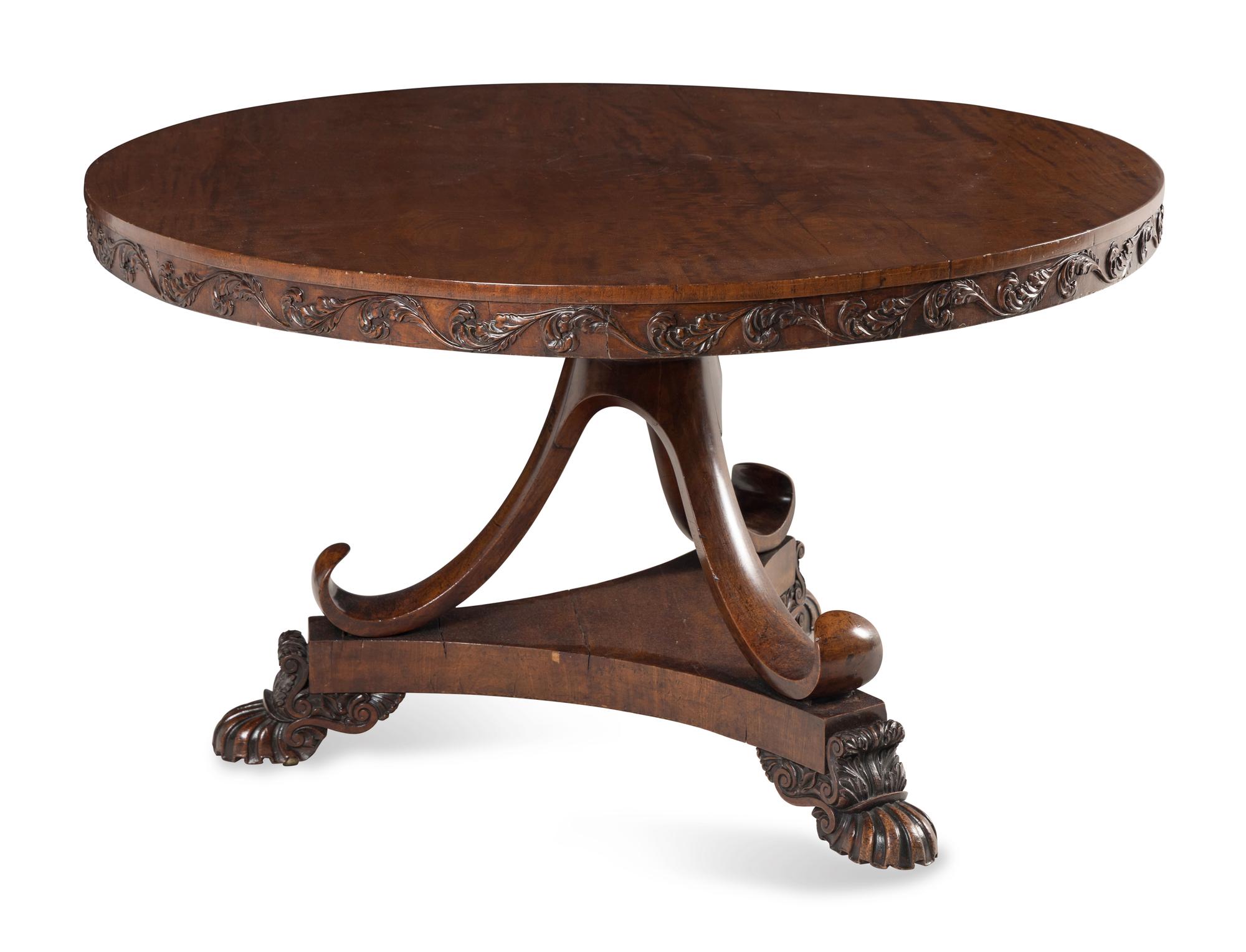 An Anglo-Indian Mahogany Center Table