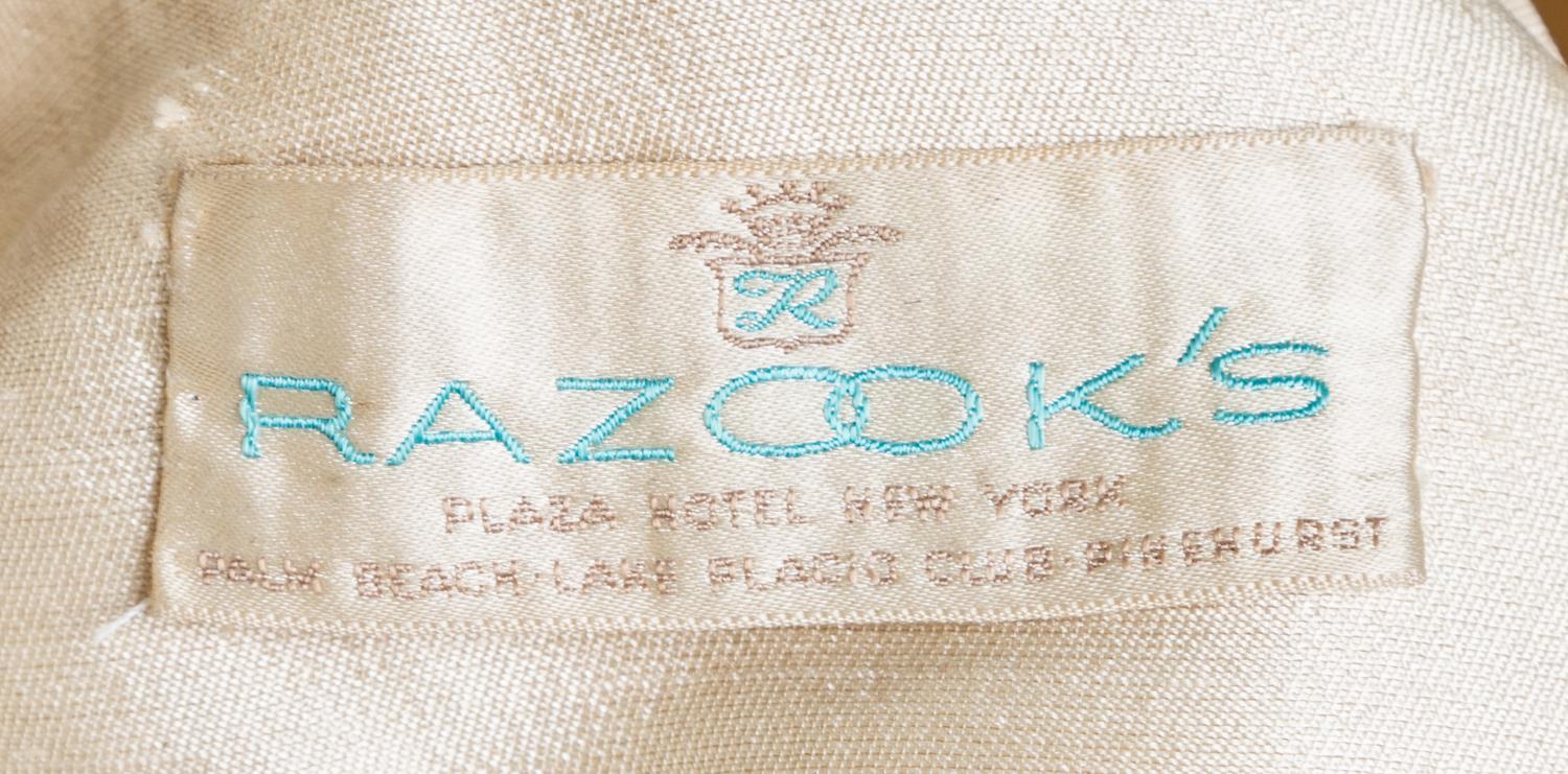 A Razook's 1970s Cream Silk Caftan, No size.