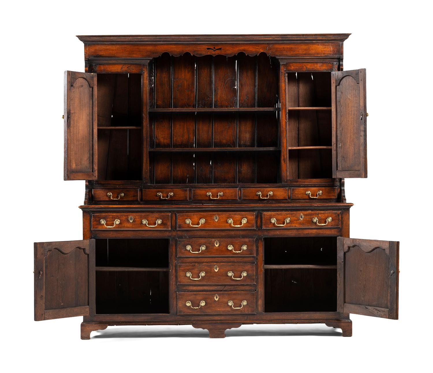 An English Oak and Elm Welsh Cupboard