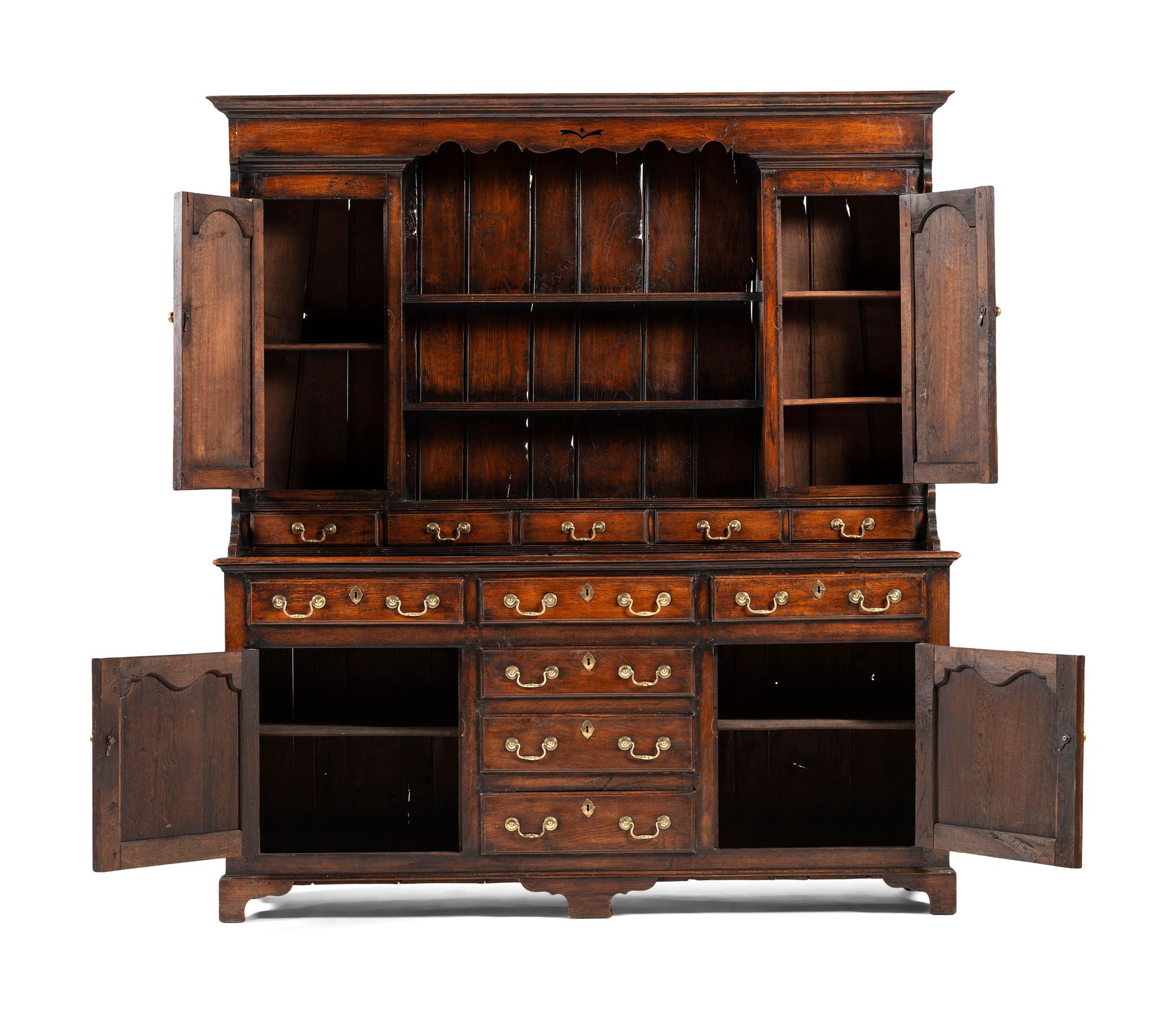 An English Oak and Elm Welsh Cupboard