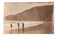 [EARLY PHOTOGRAPHY - WESTERN AMERICANA]. Album compiled by the Plummer family of San Francisco, featuring photographs of the Turk Island Salt Works, occupational scenes, and family events. Ca 1880s-1890s.
