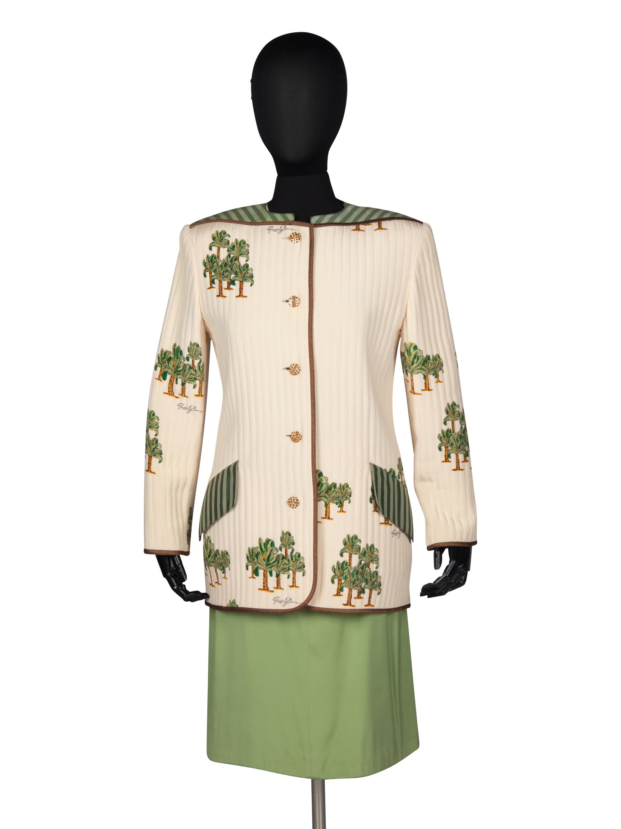 Geoffrey Beene Three-Piece Ensemble in Palm Tree Print