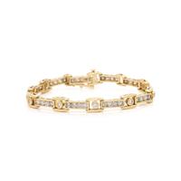 YELLOW GOLD AND DIAMOND BRACELET