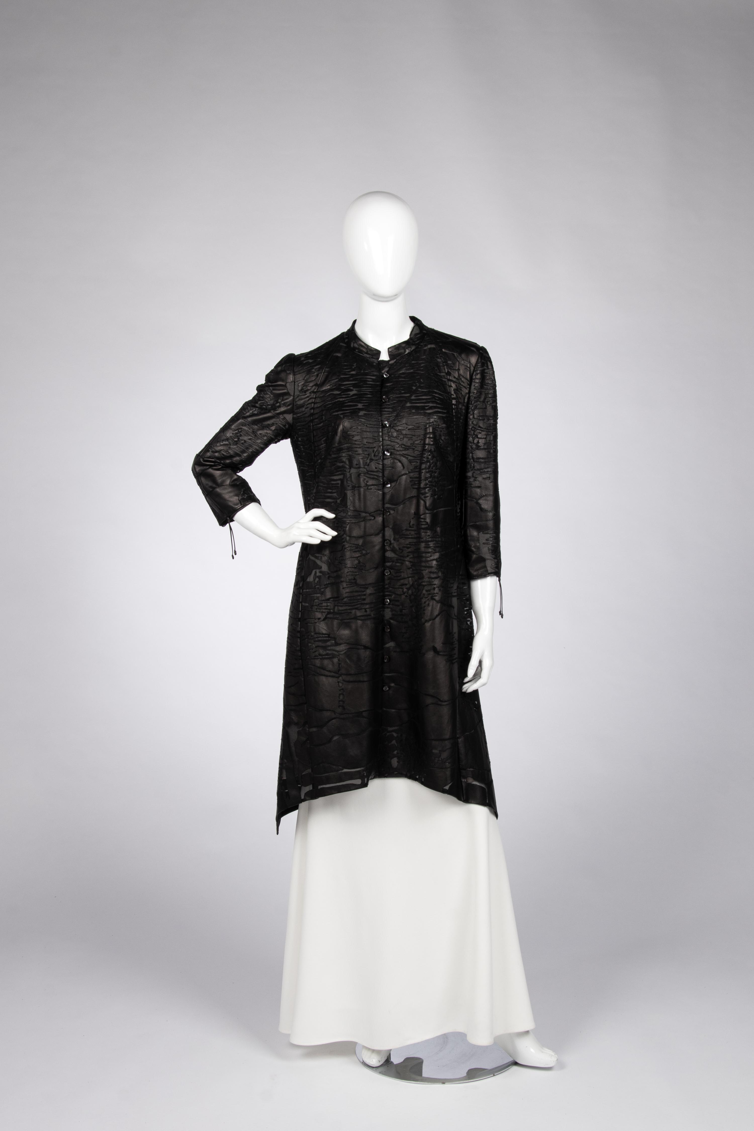 Ralph Rucci Laser Cut Leather Jacket