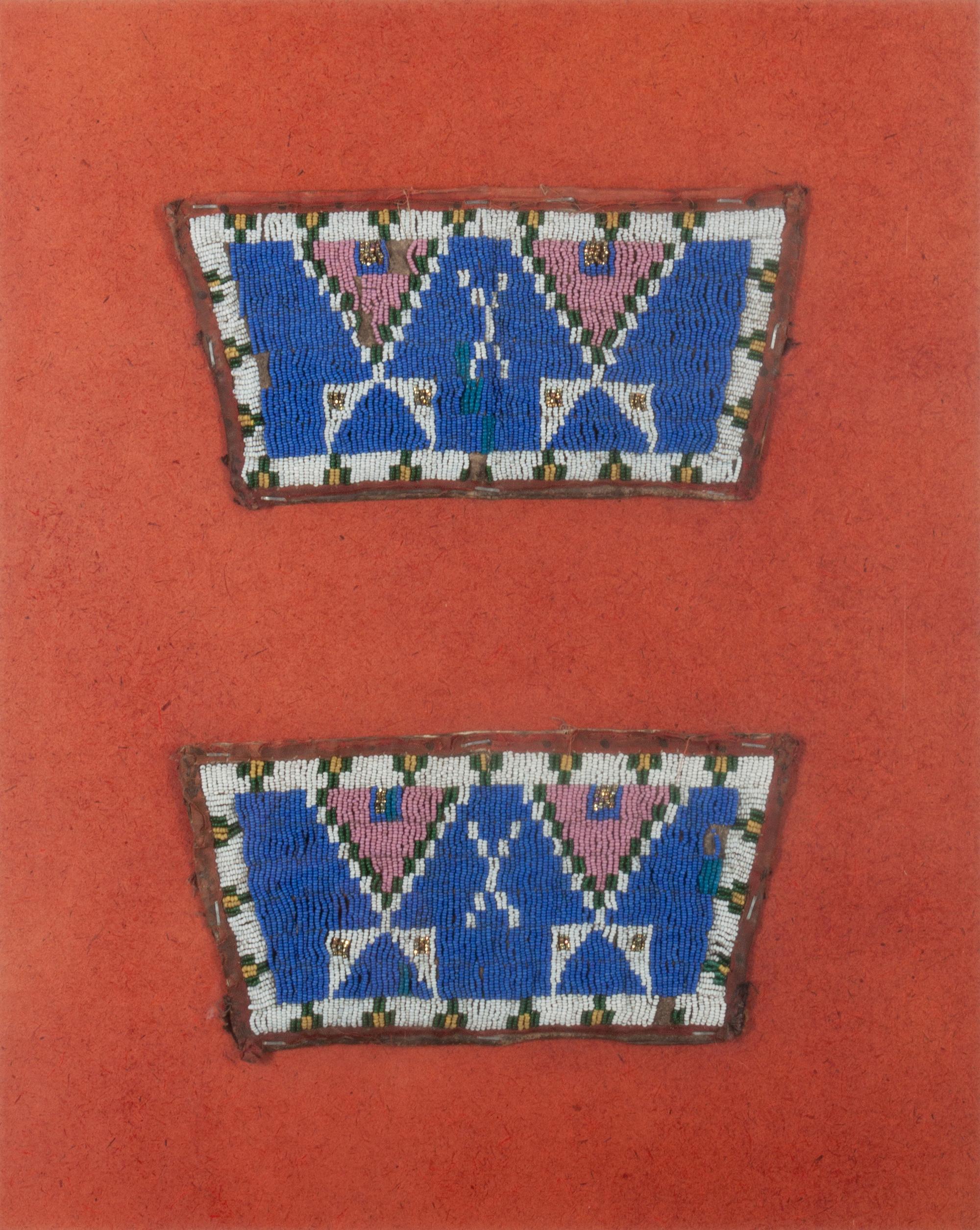 Sioux Beaded Hide Cuffs