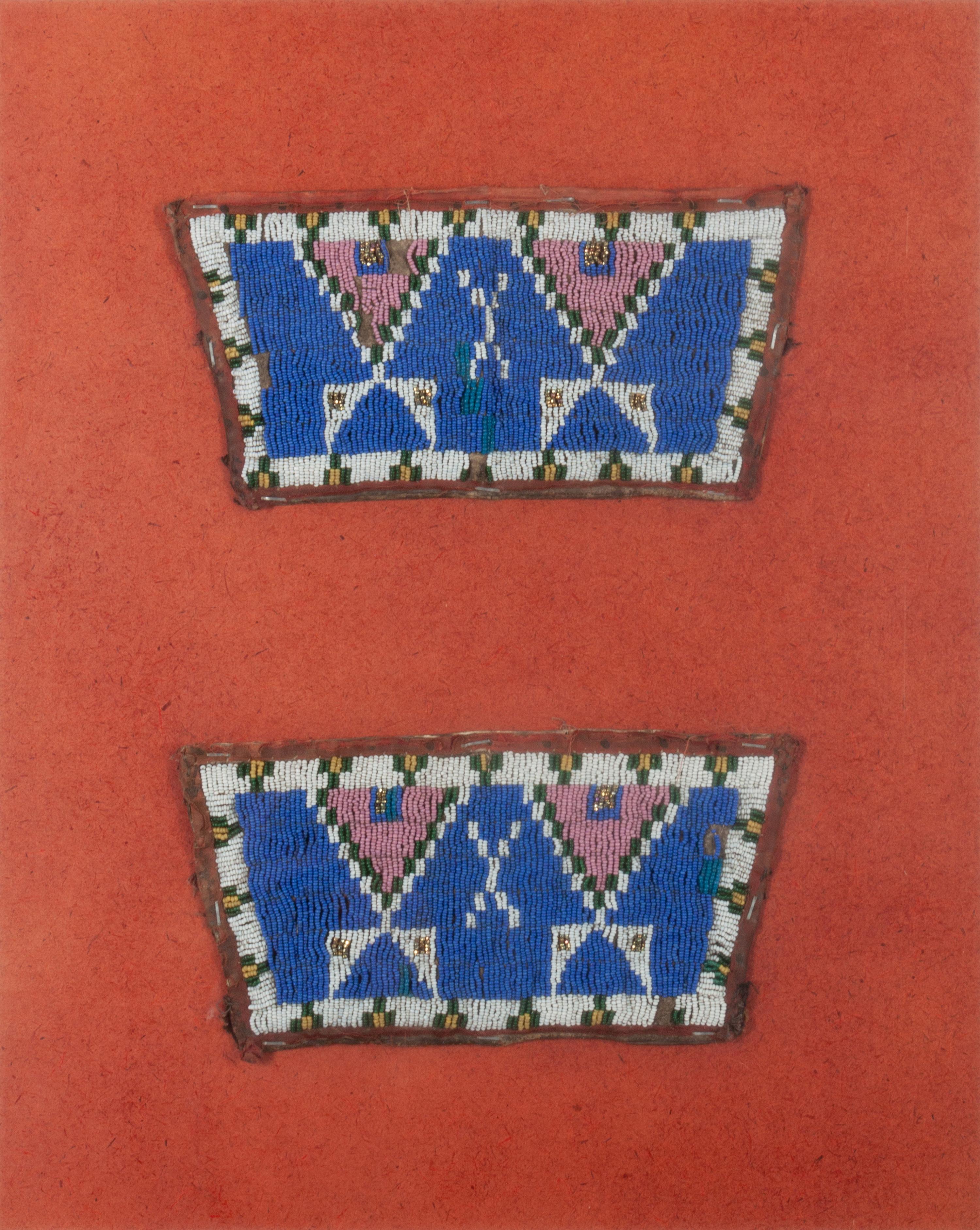 Sioux Beaded Hide Cuffs