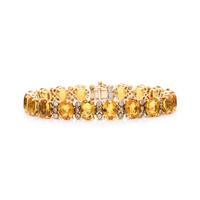 JULIUS COHEN, CITRINE AND DIAMOND BRACELET