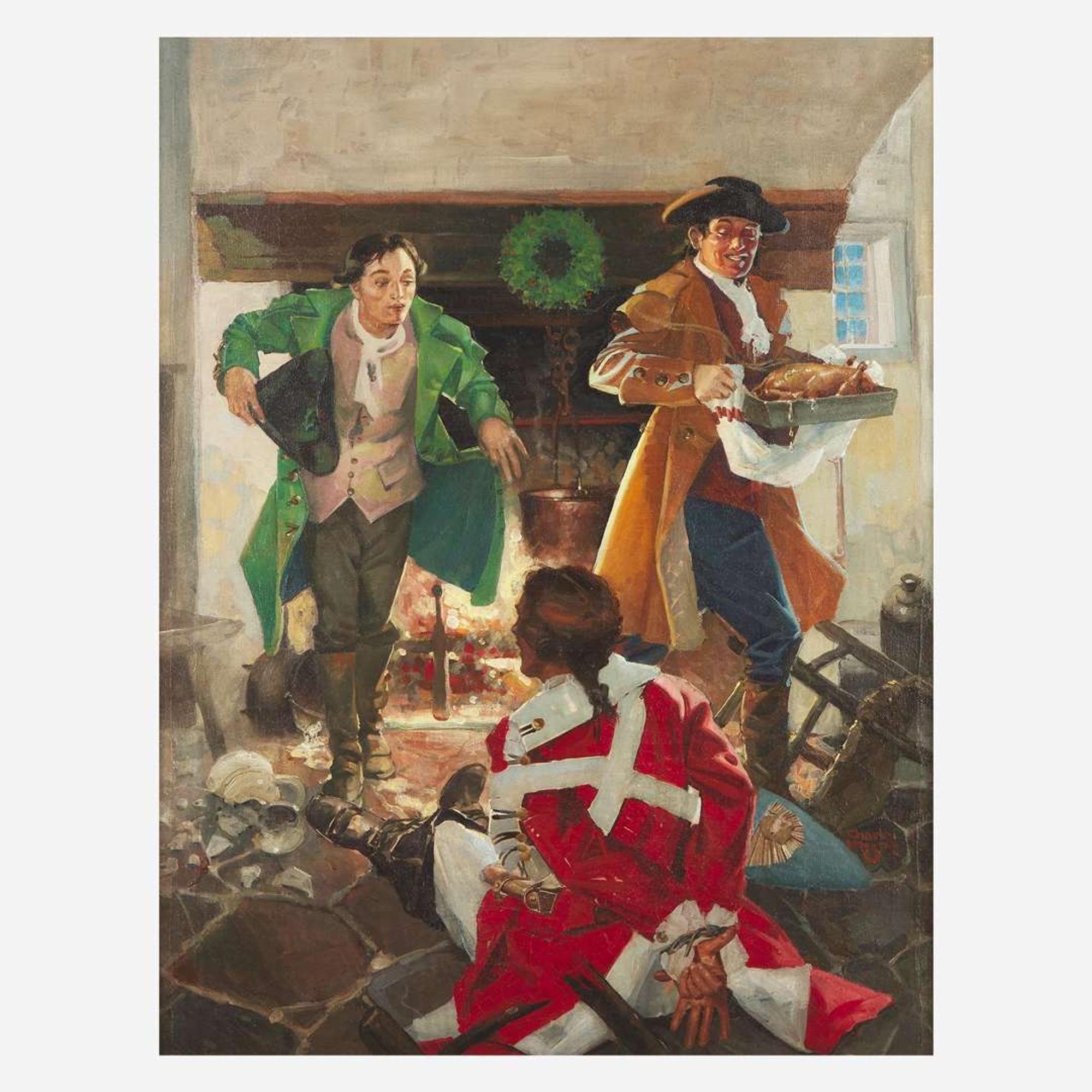 Charles Hargens (American, 1893-1997) Serving the Turkey (Christmas)