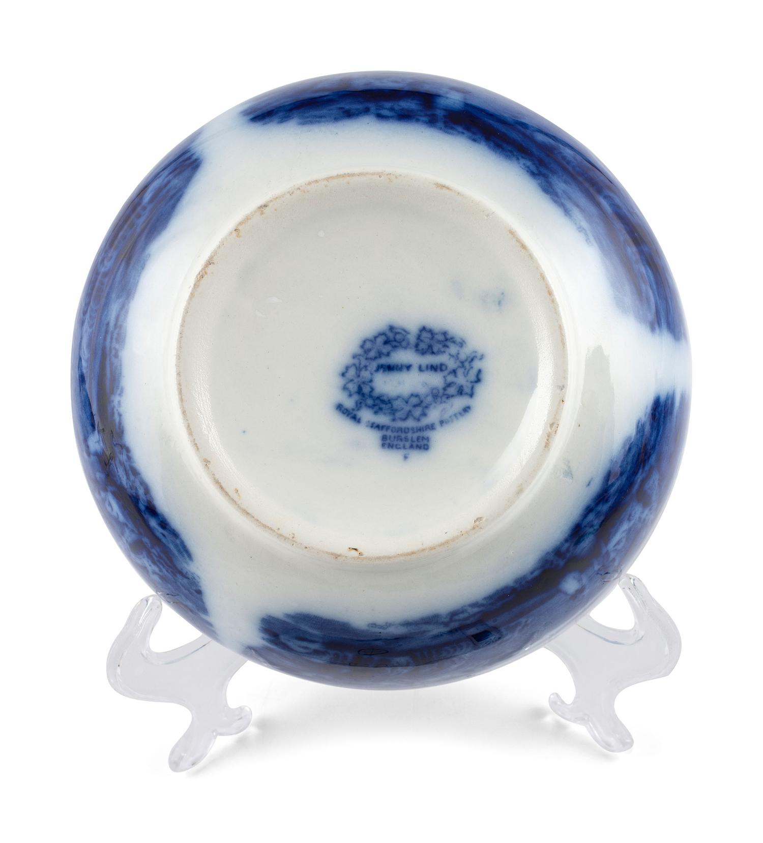 A Group of Flow Blue and Transferware Table Articles