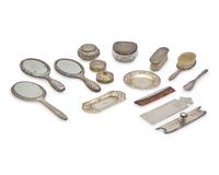 An Assembled Dressing Set for Emily Warren Roebling (1843-1903) and Mary Gindhart Roebling (1905-1994), Gorham Mfg. Co., Providence, RI, and Other Makers, Circa 1880s and 1930s