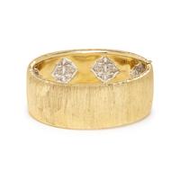 BICOLOR GOLD AND DIAMOND BANGLE BRACELET