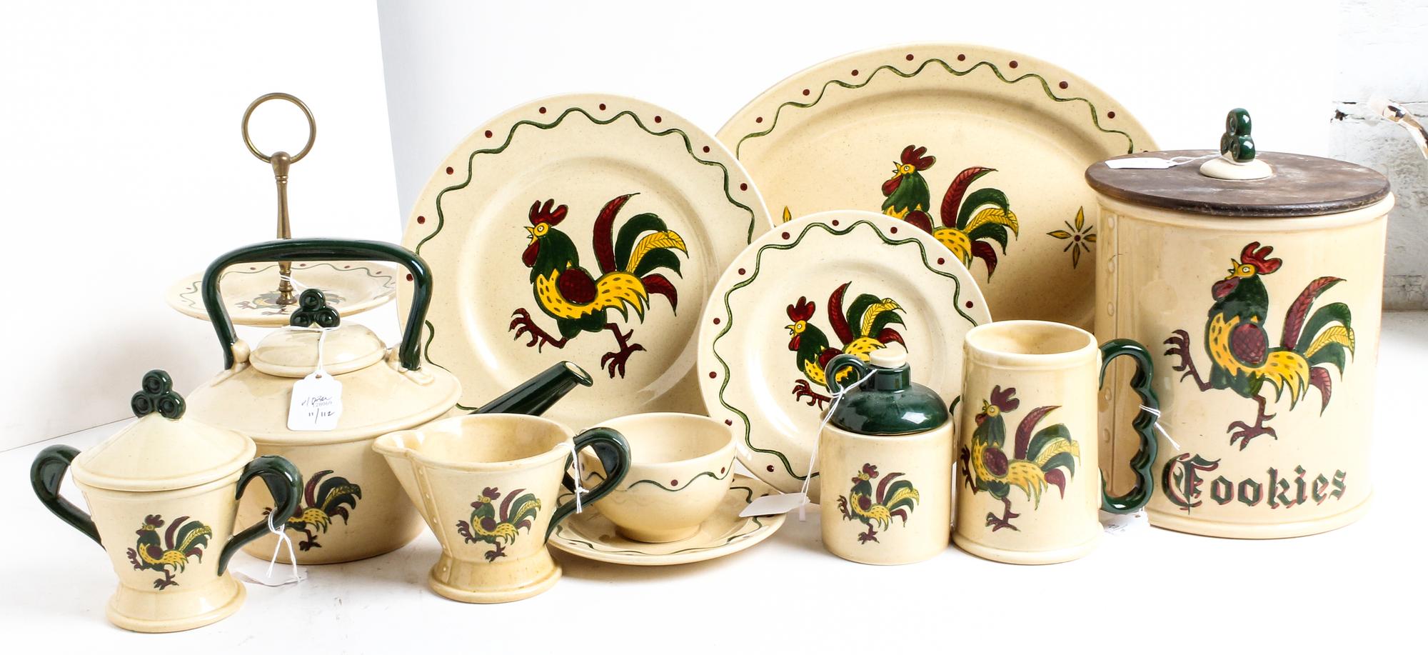 A Pottery Dinner Service, Metlox-Poppytrail Length of platter 13 1/2 inches. — 20TH CENTURY