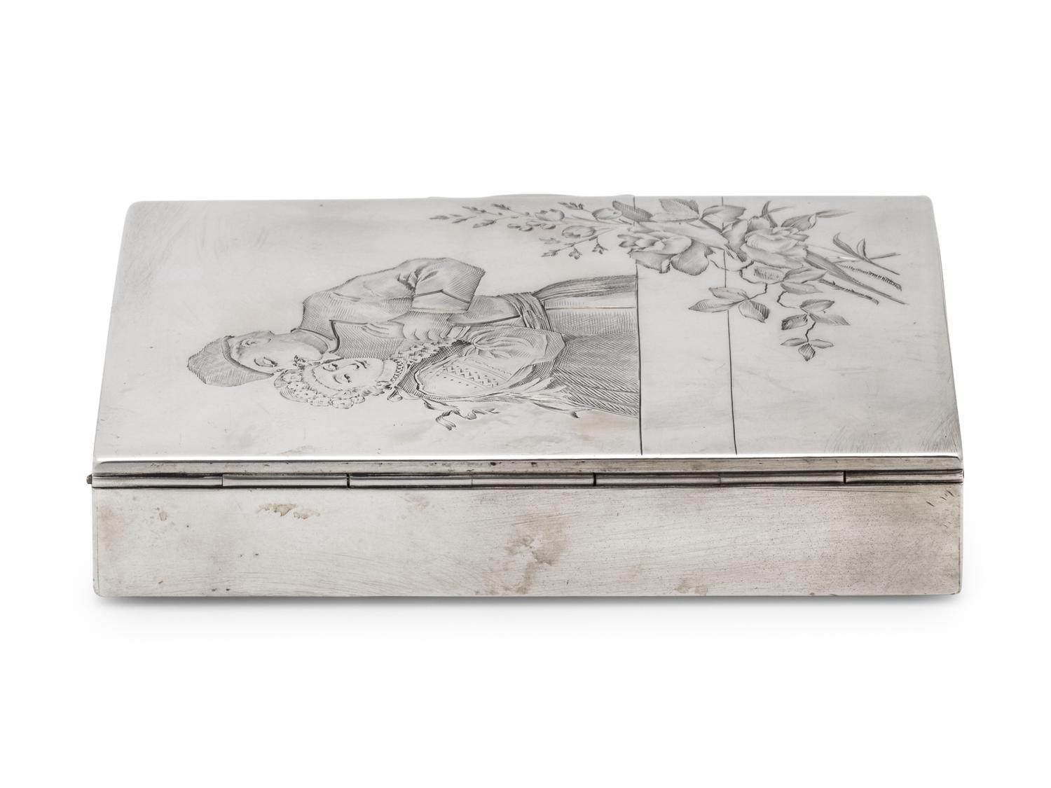 A Russian Silver Cigarette Case