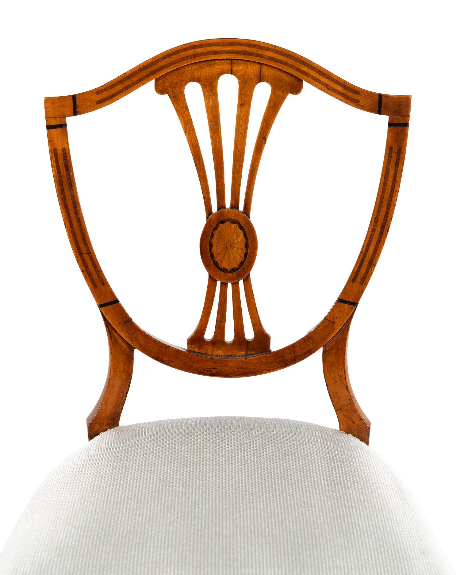 An Edwardian Marquetry Desk and Associated Side Chair