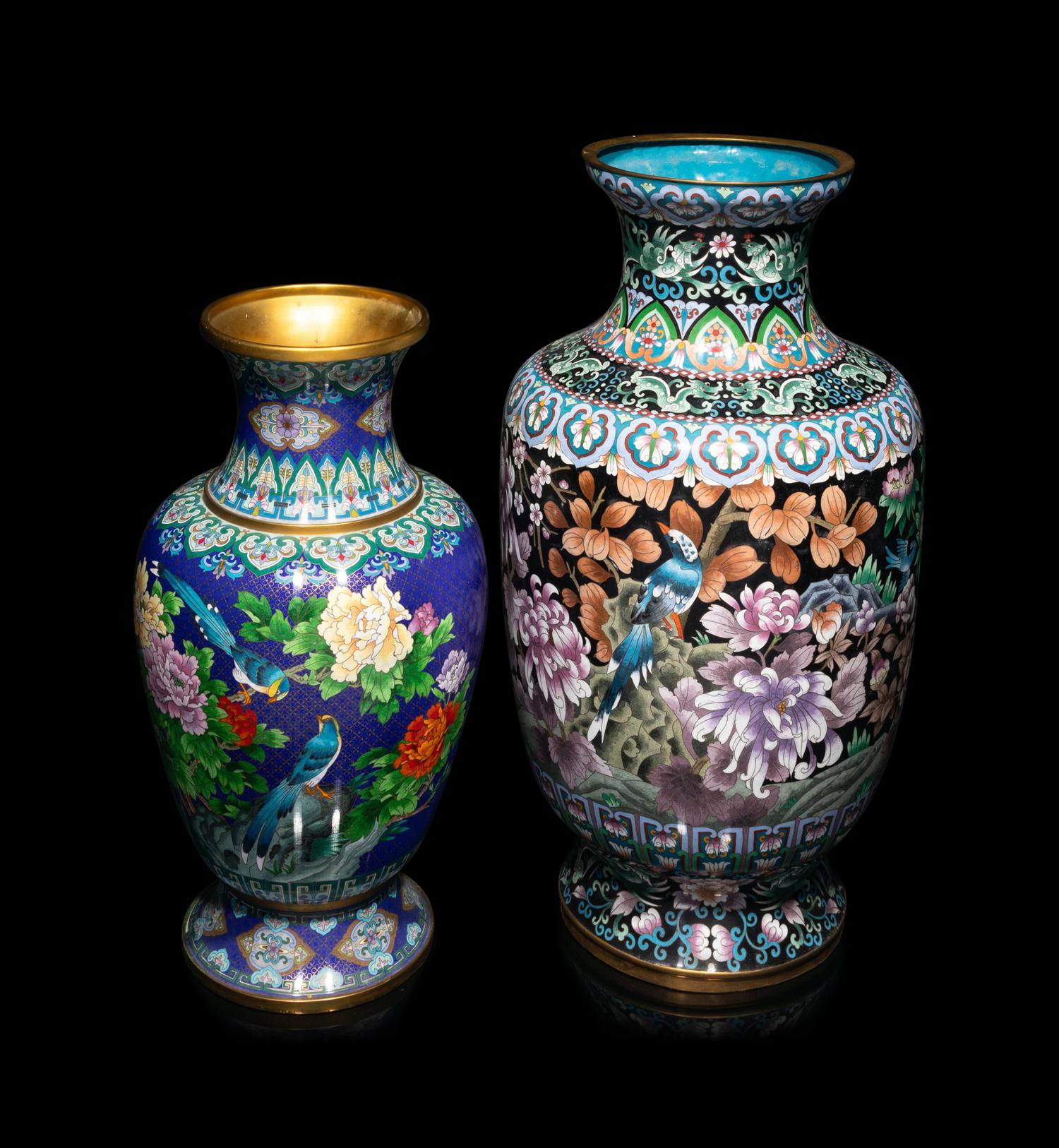 Three Large Chinese Cloisonné Baluster Vases