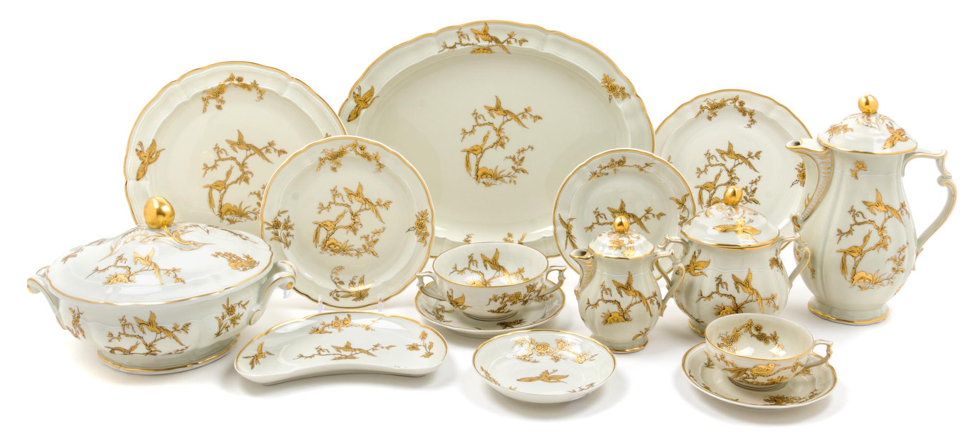 A French Porcelain Commemorative Partial Dinner and Dessert Service — L. BERNARDAUD & CIE, LIMOGES, 20TH CENTURY