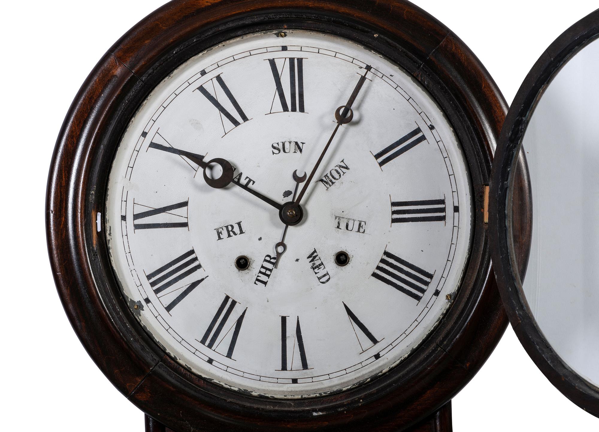 An American Walnut Calendar Clock