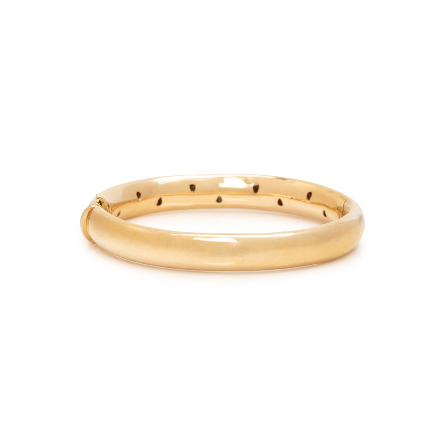 TIFFANY & CO., YELLOW GOLD AND DIAMOND ‘ETOILE’ BANGLE BRACELET